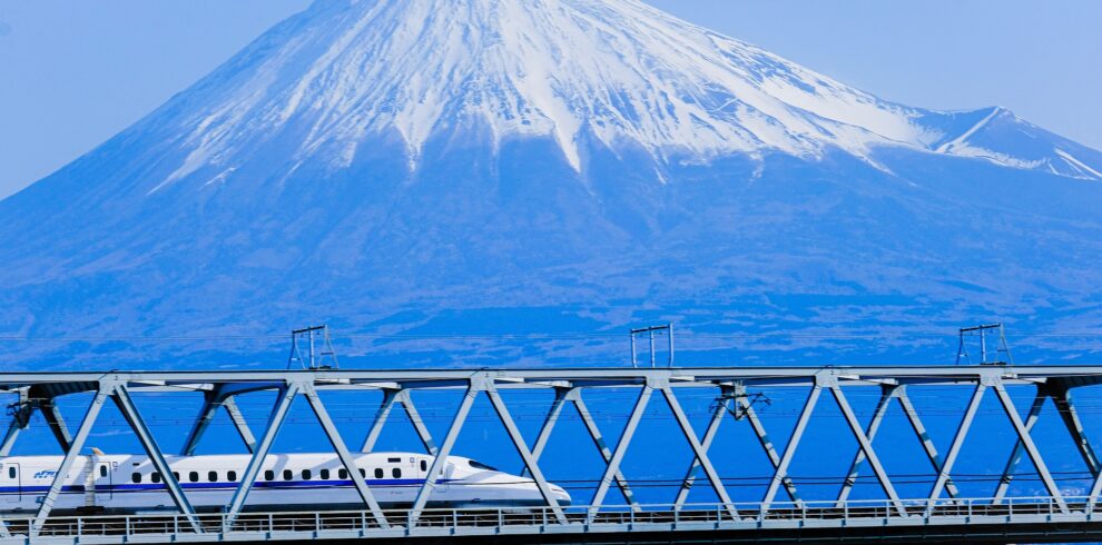 Mt. Fiji Japan Bullet Train