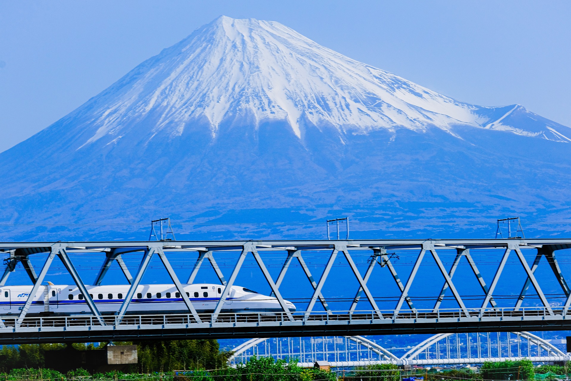 Mt. Fiji Japan Bullet Train